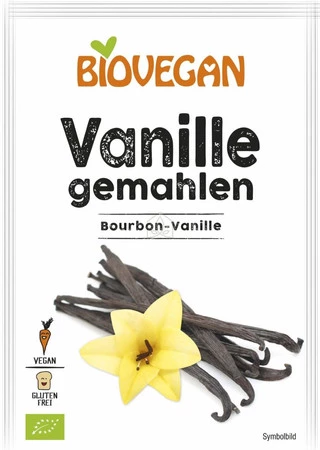BioVegan − Wanilia Bourbon mielona bezglutenowa Bio − 5 g