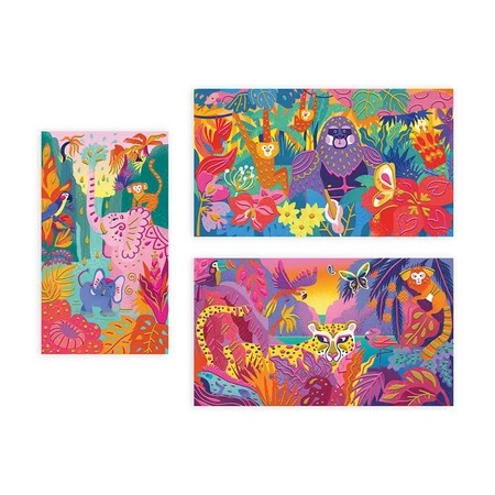 Janod Zestaw kreatywny Malowanie farbami 3D Dżungla 7+