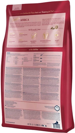 HAPPY DOG Sensible AFRICA Struś Ziemniaki 1kg