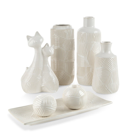 WAZON DEKORACYJNY ROMINA (03) O 12 X 30 CM KREMOWY