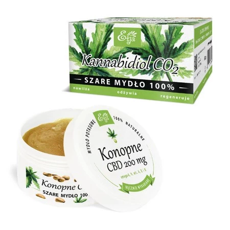 ETJA Mydło naturalne potasowe Konopne CBD 200mg 80g