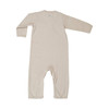 Lodger Pajacyk piżamka niemowlęca bawełniana kremowa Basic Rib Birch r. 56