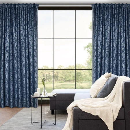 ZASŁONA GOTOWA SCARLET NA TAŚMIE 140 X 270 CM GRANATOWY