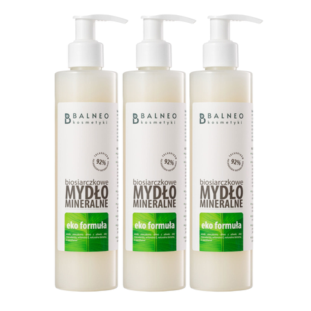Zestaw 3x Balneokosmetyki - Biosiarczkowe mydło mineralne w płynie 250ml