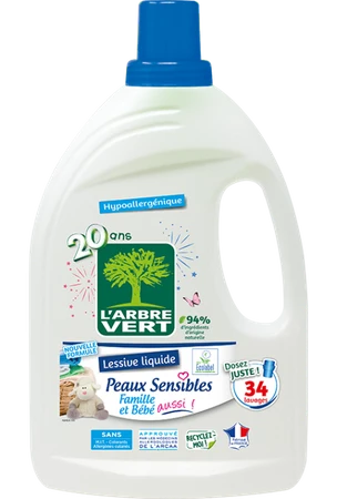 L'ARBRE VERT - Sensitive Skins 33 Prania Żel do prania - 1,5l 