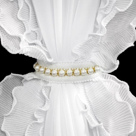 FIRANA GOTOWA LUISA NA TAŚMIE 140 X 270 CM BIAŁY