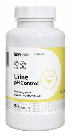 Lab-V Urine pH Control – Wsparcie dla psów i kotów przy kamicy struwitowej 90 kaps.