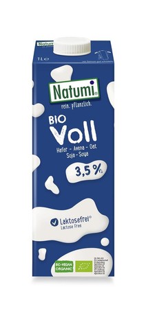 NATUMI NAPÓJ OWSIANO - SOJOWY 3,5 % BEZ DODATKU CUKRÓW BIO 1L