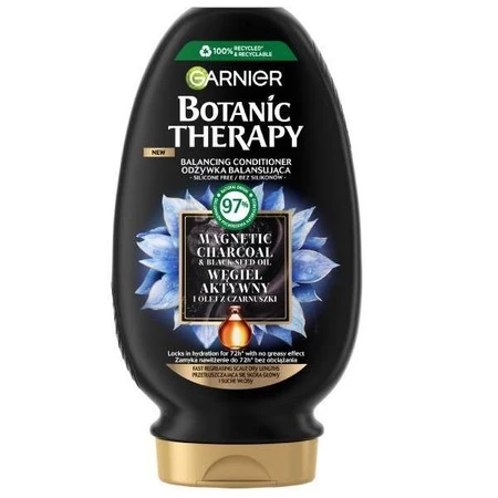 Garnier Botanic Therapy Balansująca Odżywka do przetłuszczających się włosów i suchej skóry głowy z węglem aktywnym 200ml