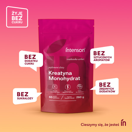Intenson Kreatyna Monohydrat smak truskawka-arbuz 260g