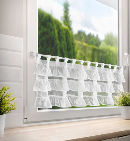 FIRANA GOTOWA LILIA 1 NA SZELKACH 150 X 45 CM BIAŁY