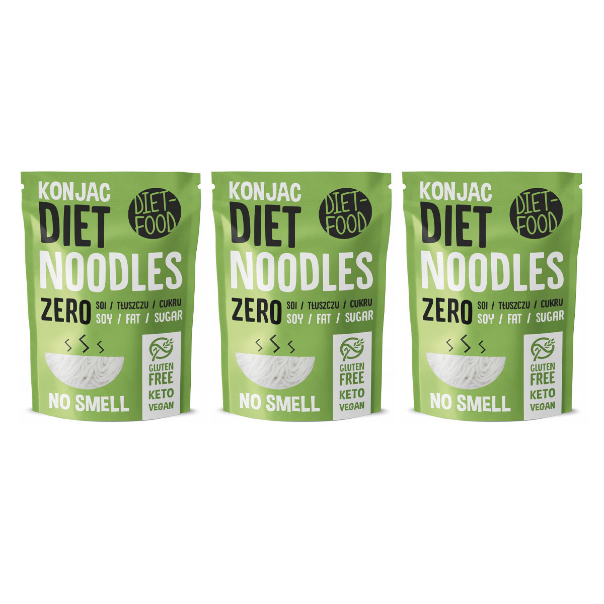 Zestaw 3x Makaron noodles shirataki BEZGL. 200 g - Nabea.pl