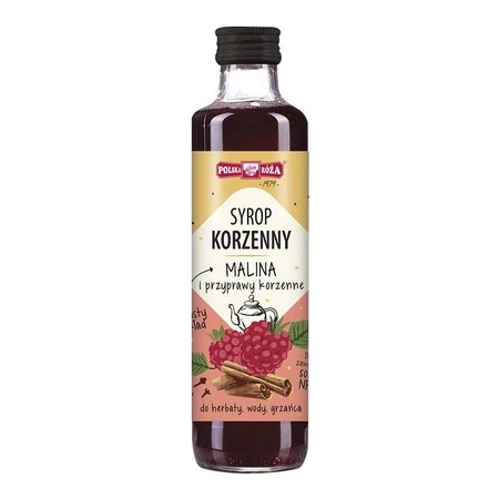 Syrop korzenny malinowy z przyprawami korzennymi 250 ml