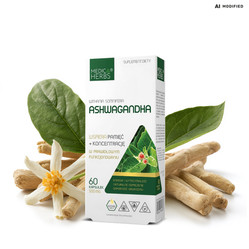 Medica Herbs Ashwagandha na wsparcie w redukcji stresu 60 kaps.