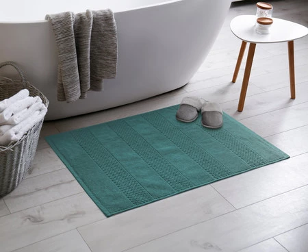 DYWANIK ŁAZIENKOWY JESSI 50 X 70 CM CIEMNOZIELONY