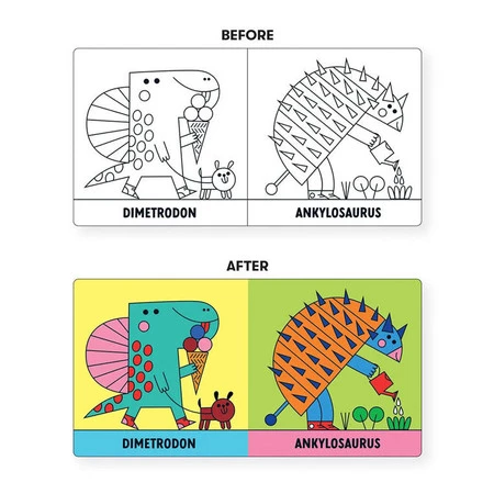 Mudpuppy Magiczna książeczka do kąpieli Wesołe dinozaury