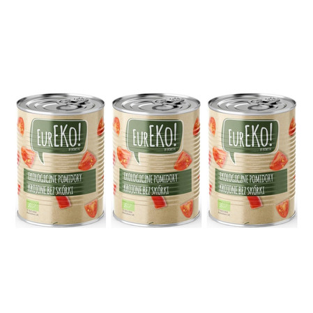 Zestaw: 3x Pomidory krojone bez skórki BIO 400 g/ 240 g