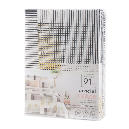 Pościel D91 Lea 06 220 x 200 cm, Kremowy