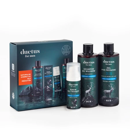 Duetus For Men zestaw Power Of Invictus żel+szampon+krem do twarzy