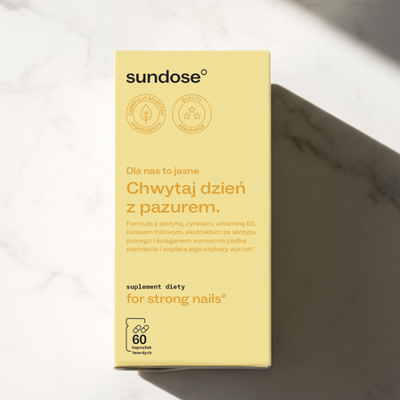 Sundose For Strong Nails na wsparcie skóry, włosów i paznokci 60 kaps.