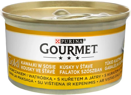 PURINA GOURMET Gold Kurczak Wątróbka w sosie 85g