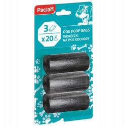 Paclan Woreczki na psie odchody 3 rolki po 20 sztuk