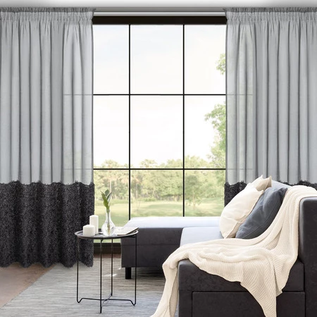 FIRANA GOTOWA MARION NA TAŚMIE 140 X 270 CM CZARNY