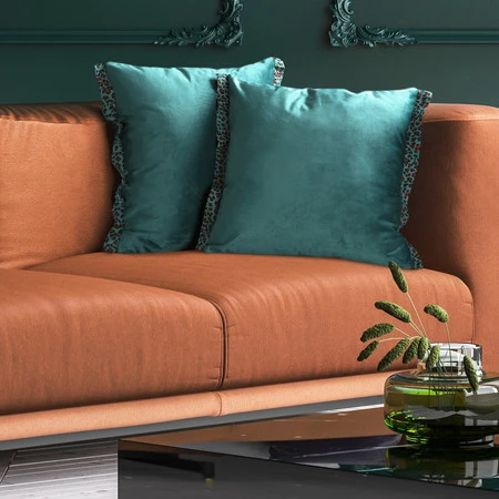 Poszewka dekoracyjna turkusowa EMA 45X45 X2