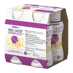 Zestaw 4x RESOURCE Diabet Plus smak wanilia 4 x 200ml