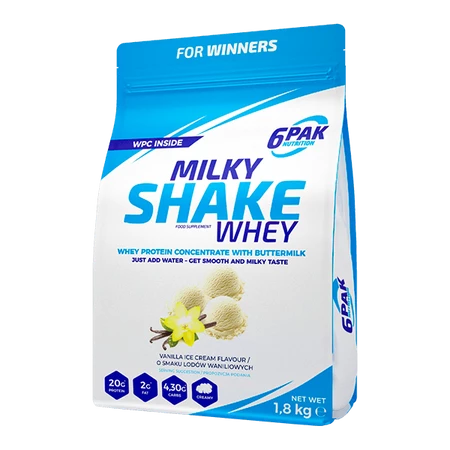 6PAK MILKY SHAKE WHEY  1800g VANILLA ICE CREAM