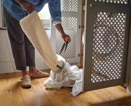 JJ-Kosz podwójny na pranie 60l. Tota, ecru