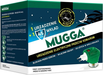 MUGGA ELEKTRO + WKŁAD płyn na komary (45 nocy) 35ml