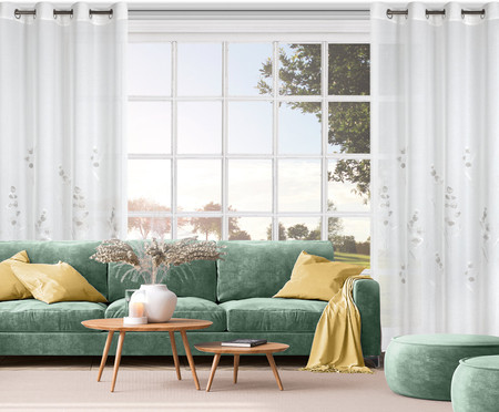 FIRANA GOTOWA ISABEL 140 X 250 CM BIAŁY
