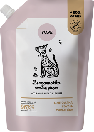 Yope Refil Mydło w Płynie Bergamotka Różowy Pieprz 600ml