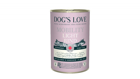 Zestaw 10x DOG'S LOVE Mobility light rind - karma niskotłuszczowa dla psa z wołowiny (400g)