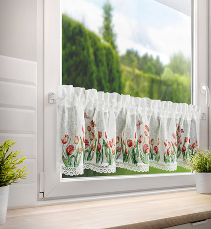 FIRANA GOTOWA STELLA NA TAŚMIE 150 X 30 CM BIAŁY