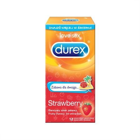 Extra Safe Strawberry Emoji prezerwatywy 12szt