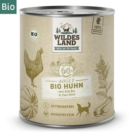 WILDES LAND DOG Bio Huhn - bio kurczak z dynią i cukinią (800g)