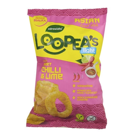 Loopea's Chrupki z soczewicy o smaku sweet chilli&lime 50 g