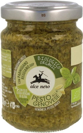 Alce Nero − Pesto Genovese, sos bazyliowy Bio − 130 g