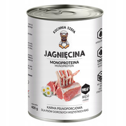Kuchnia Szefa Jagniecnina - karma mokra dla psa - 400g