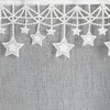 Firana gotowe rozm.: 140 x 250 cm, kolor biała z etaminy z aplikacją z gwiazdkami kółka