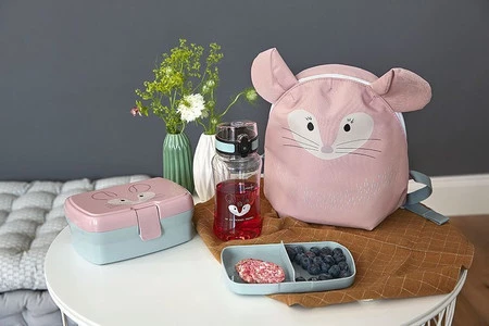 Lassig Zestaw śniadaniowy na lunch Lunchbox + Tritanowa butelka - bidon 460 ml About Friends Szynszyla