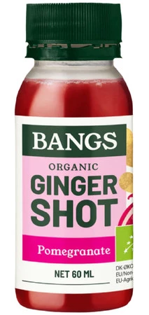 SHOT IMBIROWY Z GRANATEM BEZ DODATKU CUKRÓW BIO 60 ml - BANGS KRÓTKA DATA 2025-12-13