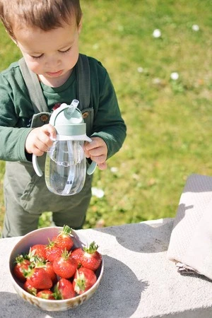 Beaba Bidon niekapek ze słomką tritanowy 300 ml Sage green