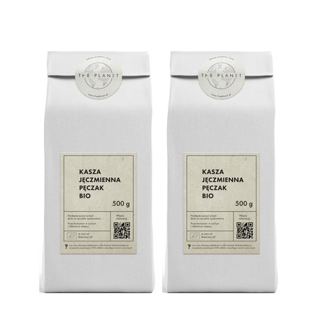 Zestaw: 2x KASZA JĘCZMIENNA PĘCZAK BIO 500 g - THE PLANET