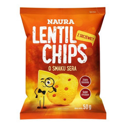 Naura Chipsy z czerwonej soczewicy o smaku sera 50g