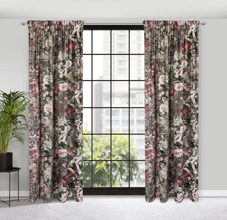 ZASŁONA GOTOWA GLORY NA TAŚMIE 140 X 270 CM ZIELONY