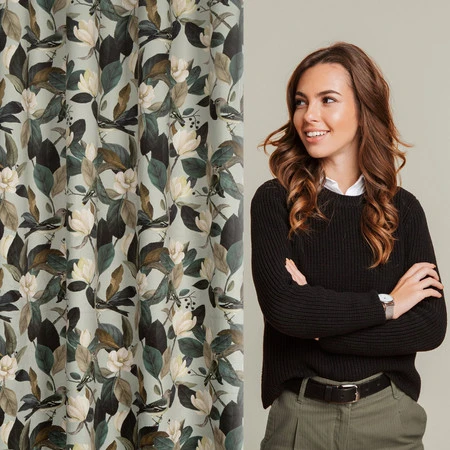 ZASŁONA GOTOWA ELENI 140 X 250 CM OLIWKOWY