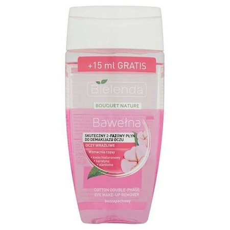 Bouquet Nature skuteczny 2-fazowy płyn do demakijażu oczu Bawełna 140ml